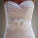 Wedding Sash Bridal Belt PEARL - Light ivory flowers on Ivory 1.5" width sash