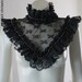 Lace Collar Detachable Neck Piece Steampunk Black Ruffles Kawaii Lolita -  Beautiful, edgy and extremely Chrisst - SPECIAL ETSY PRICE