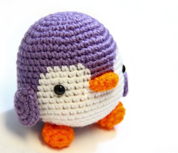 purple penguin plush