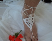 Crochet Cotton Barefoot Sandal, Knitted ,Sexy Foot Jewelry,Anklet,Cuff,Gypsy,Yoga,Thong,Nude,Bridal,Beach,Summer, Lace Sandals.