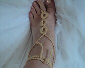Crochet Cotton Barefoot Sandal Wedding Knitted Foot Jewelry,Anklet,Cuff,Gypsy,Yoga,Thong,Nude,Bridal,Beach,Summer, Lace Sandals.