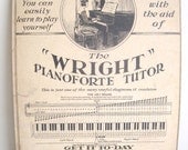 1920s Piano Advertisement Poster