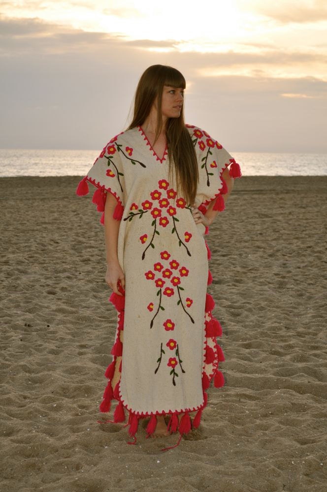 Vintage Mexi Blanket Pancho