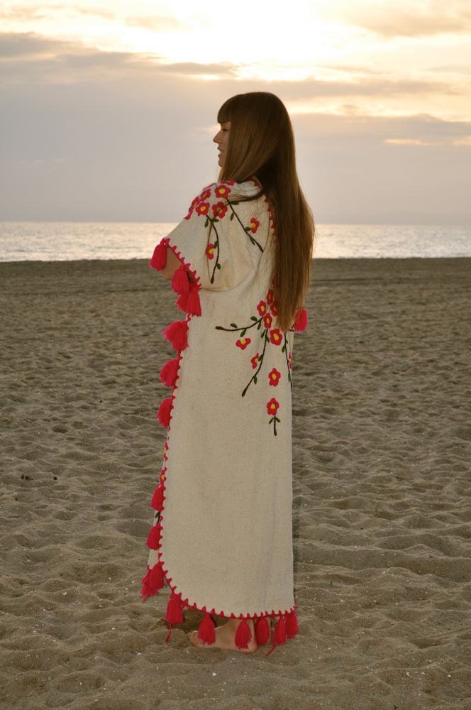Vintage Mexi Blanket Pancho