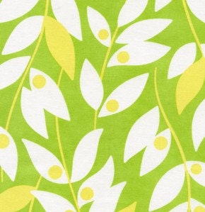 Heather Bailey Lindy Leaf Green, 1 yard, add'tl yardage available