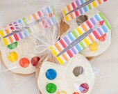 PARTY PRINTABLE - Rainbow Art Paint Party Treat Labels Il_170x135