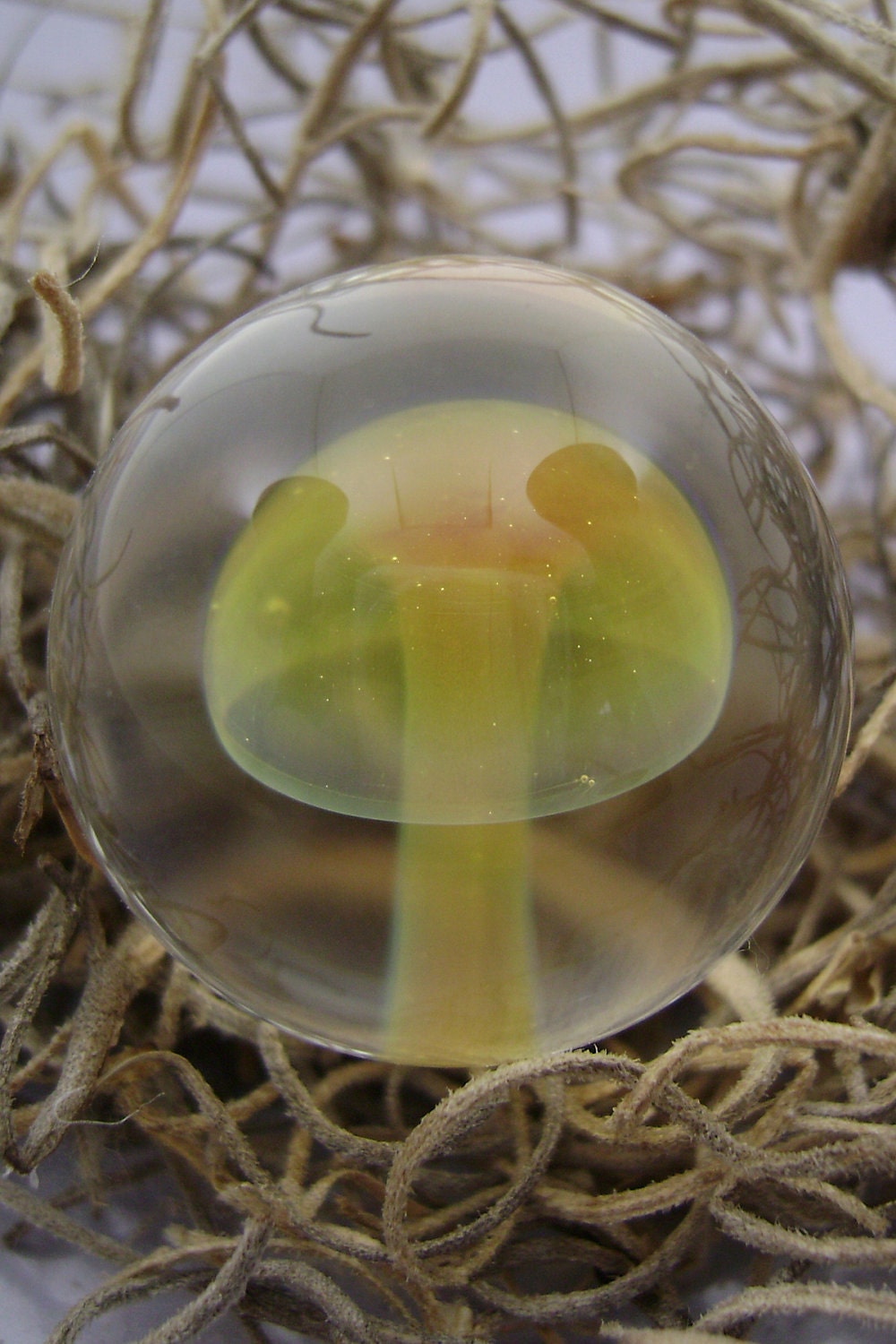 20% OFF - Flameworked Glass Woodland Mushroom Marble