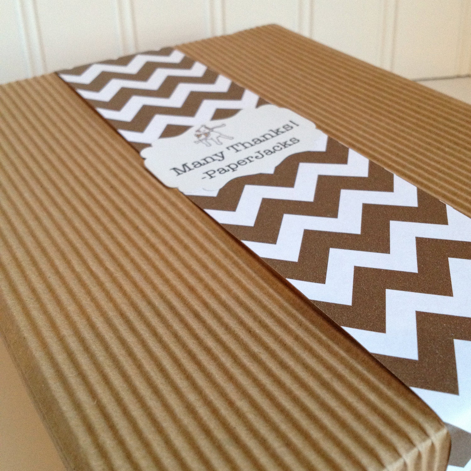 Brown Chevron Paper Ribbon