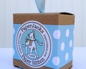 Polka Dot Paper Ribbon in Aqua Blue