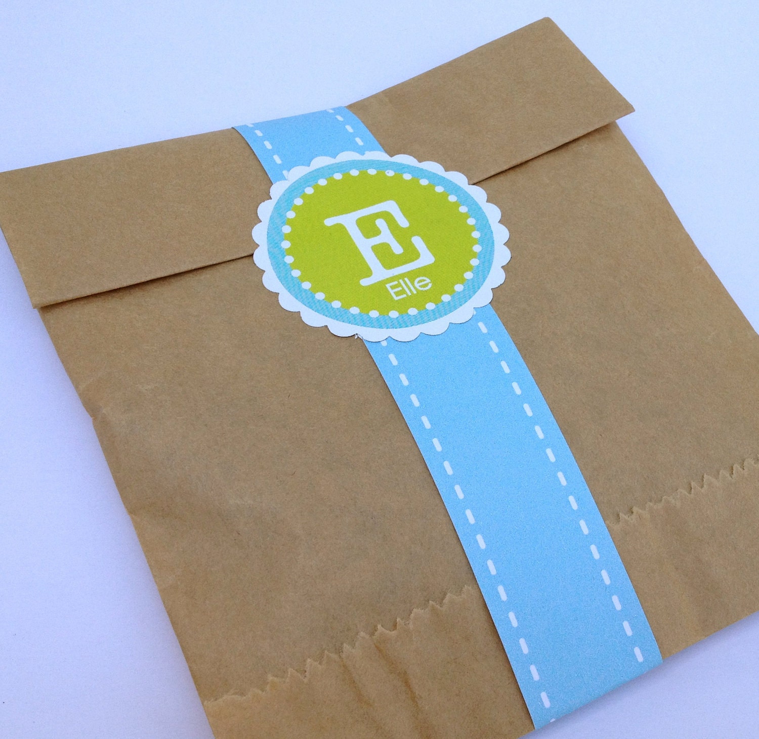 Narrow Paper Ribbon in Stitch Design