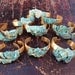 LUX Three Stone Stacking Brass Bracelet Bohemian Turquoise Gemstone Cuff