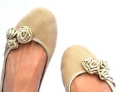 Handmade  wedding bridal shoes Mustard yellow  Hard bottoms custom women ballet  flats