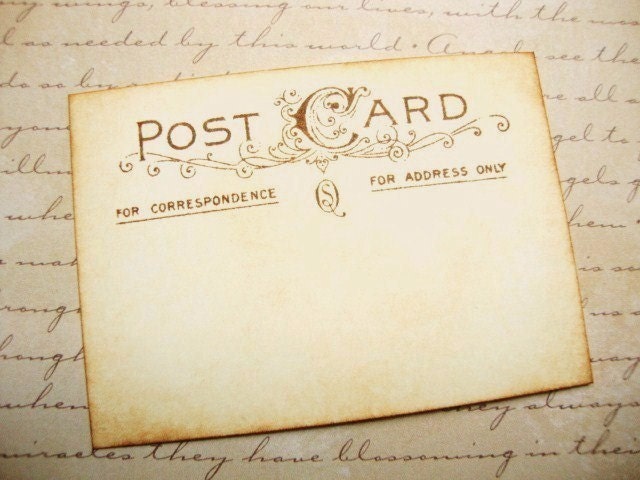 Postcard Placecards Wedding Escort Cards Vintage Style