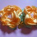 SALE Yellow Curly Flowers Set of Two