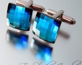 Peacock Blue Cufflinks