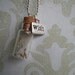 Glass vial bottle Dandelion seed WISH Necklace