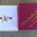 Sterling Silver Engagement Ring with White Sapphire Star Trek Insignia Inspired Made To Order