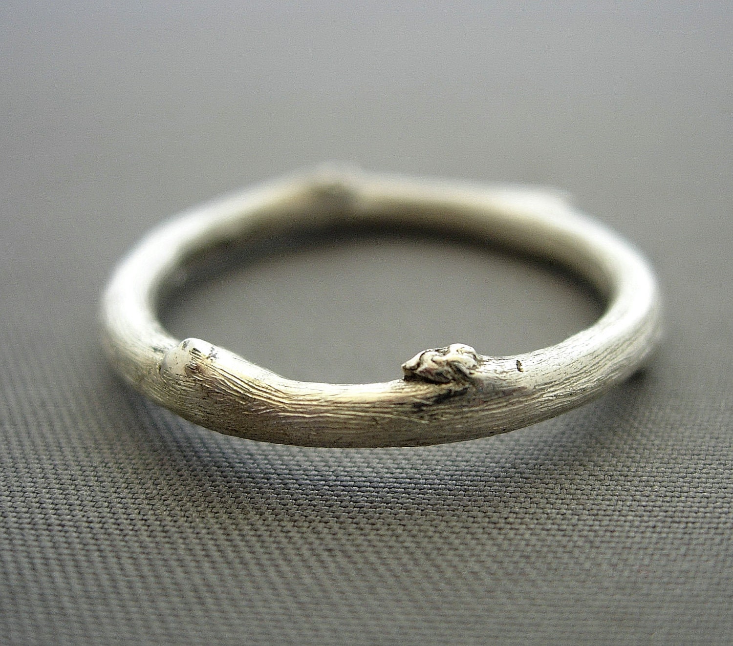 SILVER TWIG RING