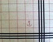 Nautical Fabric by Kokka Panel Fabric Vintage Postal Label - 1 Panel