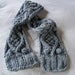 KNITTING PATTERN for chunky cotton cable knit hope scarf