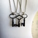 Vintage Skeleton Key Necklaces, Adjustable length, OOAK, keepsake pouch and gift box included