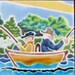 Fishermen Fishing in Three tiles