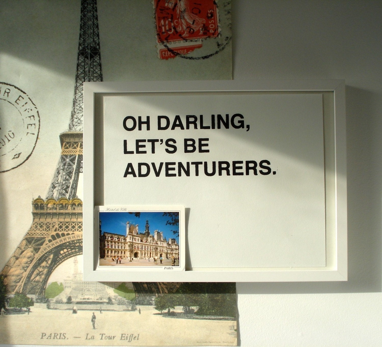 Oh Darling, Let's Be Adventurers Screenprinted Poster