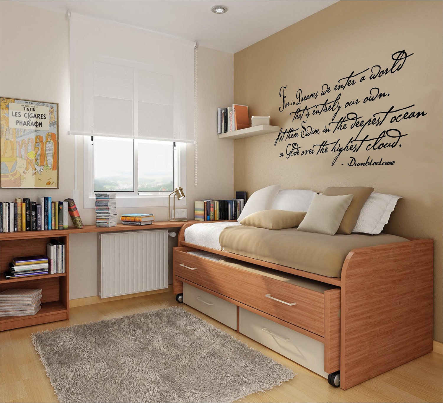 For in Dreams We Enter a World Dumbledore vinyl wall art decal