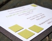 Baby Shower Invitations - Green and Brown - Set of 10 - FREE SHIPPING