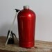 Vintage Red BOC Made in England Aluminum Seltzer Bottle