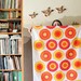 RESERVED - Vintage Finnish fabric with bold flower pattern in yellow, orange and red