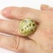 ring adjustable olive green blue porcelain ceramic organic fungi craters modern moon sea beach free shipping