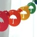 6 Foot - Rain Showers Umbrella Garland - available in your choice of colors  -  Party Banner for Parties, Bridal or Baby Showers