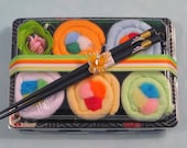 Sushi Baby Gift Set - Neutral Gender - Baby Washcloth Gift - Rainbow Roll
