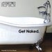 Wall decals GET NAKED Vinyl lettering stickers interior decor by Decals Murals
