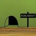 Wall decals MOUSE HOLE for RENT Fun decorative vinyl stickers - Interior decor by Decals Murals