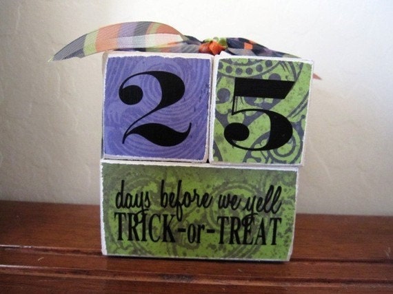DIY Count Down To Halloween Blocks Kit