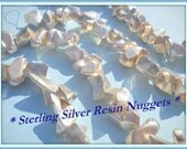 Wholesale Beads - Sterling Silver - Resin Nuggets - 4 Strands - 95 Beads