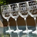 Bridesmaid Wine Glasses Personalized with Name on each - Set of 8