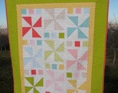 PDF PATTERN, Pinwheel Parade Crib and Doll Quilt