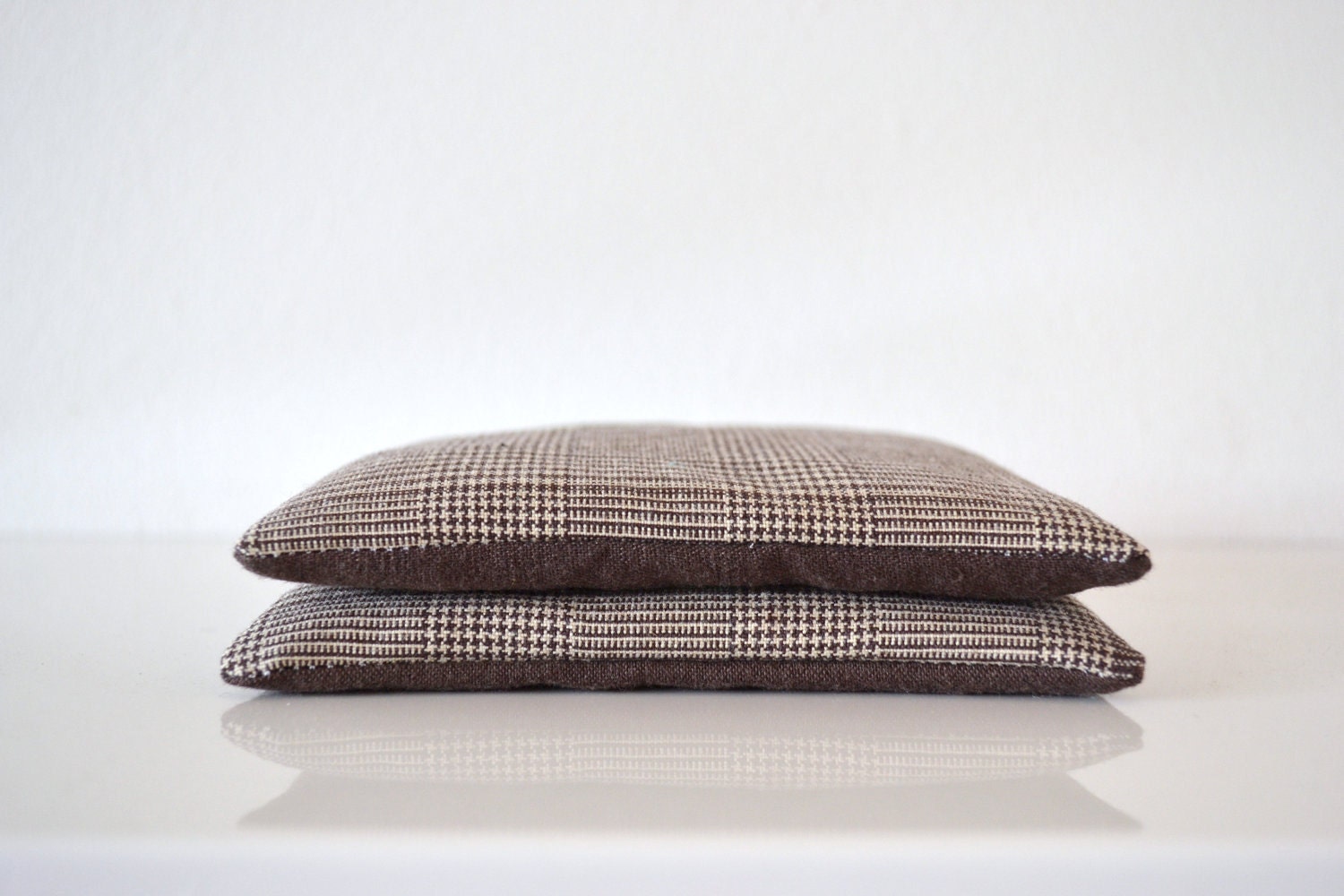 brown lavender bags - scented sachets - lavender filled sachets - for him - brown twill and linen - minimal and modern bedroom sachets
