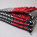 ruffled clutch -- classic chevron