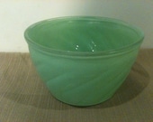 Vintage Bowl with Green Fired on Paint