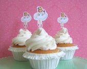 Ballet girl cupcake toppers