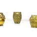 owl, family, brass, figurine, vintage, gold, paper weight, home decor