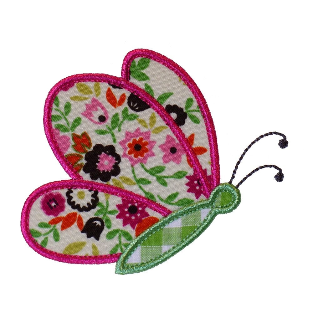 Butterfly Flying By Appliques Machine Embroidery Designs Applique Pattern in 3 sizes 4", 5" and 6"