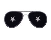 Aviator Sunglasses Applique Machine Embroidery Design Pattern in 4 sizes 4", 5", 6" and 7"