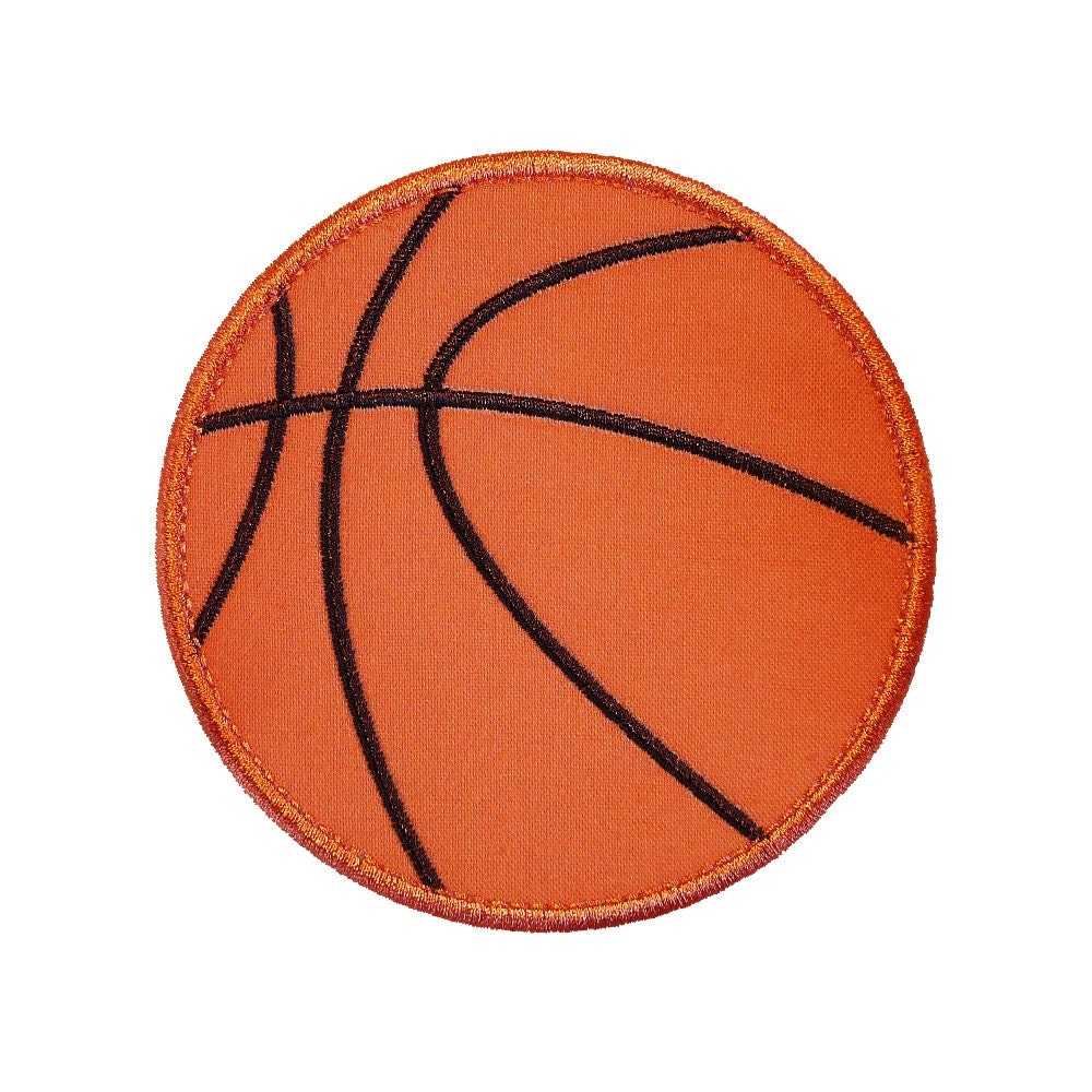 Basketball Appliques Machine Embroidery Design Applique Pattern in 4 sizes 3", 4", 5" and 6"