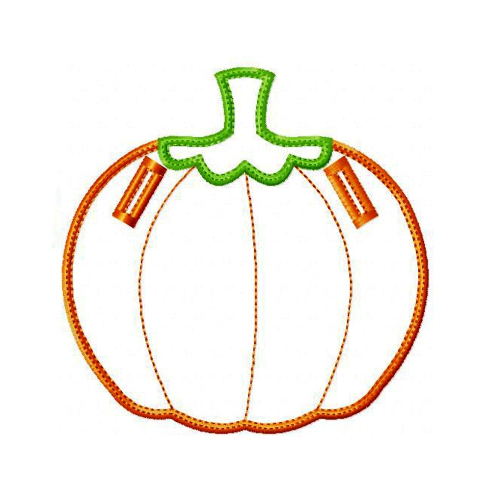 Pumpkin Banner In The Hoop Banners Machine Embroidery Design Applique Pattern 3 sizes 4", 5", 6" all done In-The-Hoop Halloween Thanksgiving