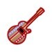 Rockin' Guitar Applique Machine Embroidery Design Applique Pattern in 4 sizes 3", 4", 5" and 6"